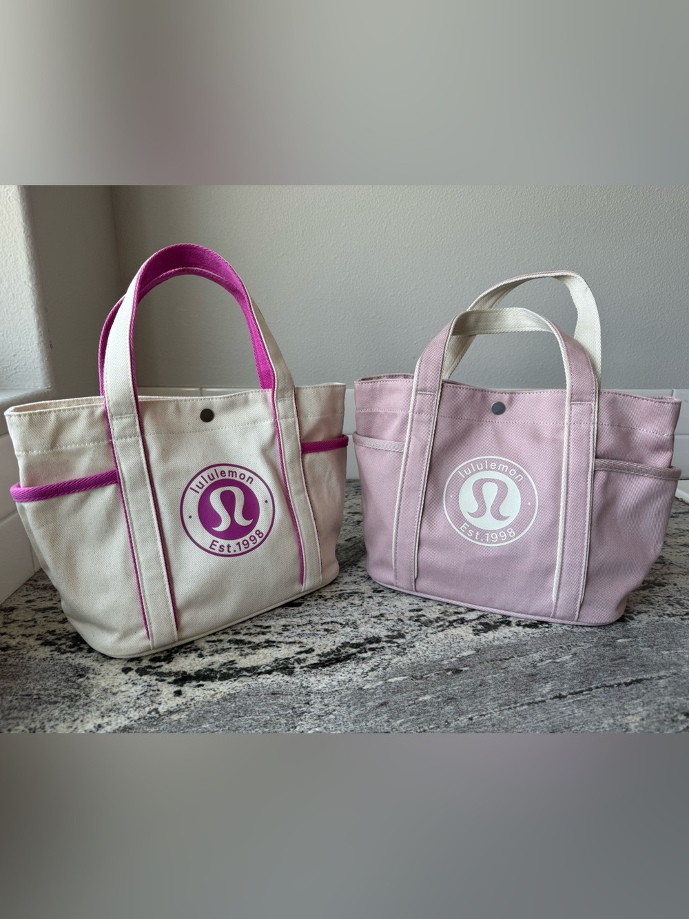 Lululemon Daily Multi-Pocket Canvas Tote Bag BOTH INCLUDED - size 6.5L EUC